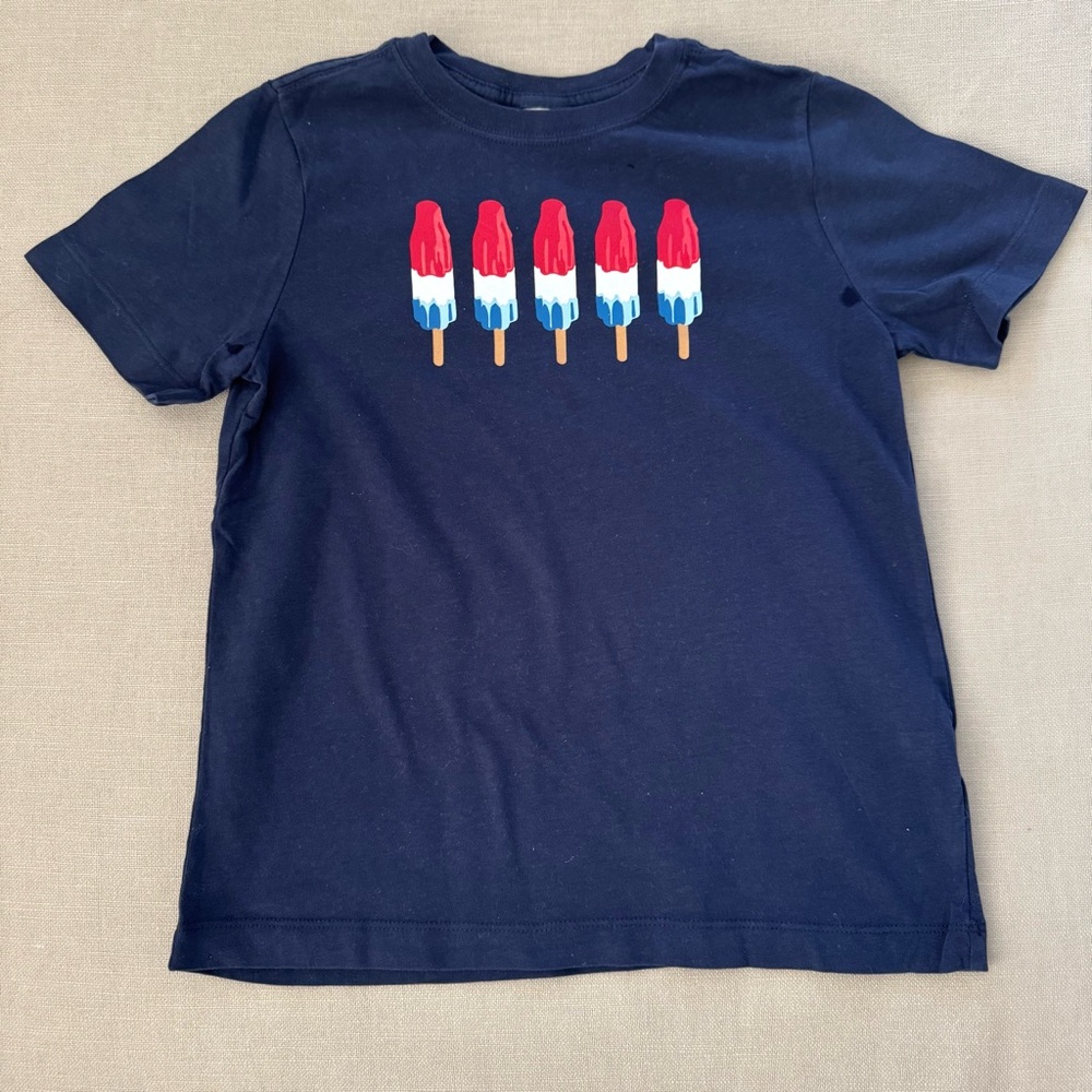 Hanna Andersson Navy Blue Kids Shirt with Popsicle Design